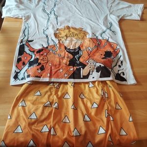 Demon Slayer Custom Gym shirt and short set Large